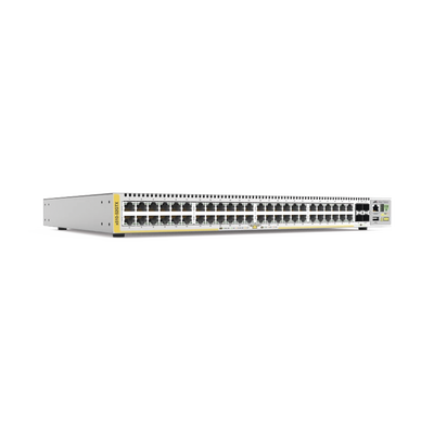 Switch Stackeable Capa 3, 48 puertos 10/100/1000 Mbps + 4 puertos SFP+ 10 G, fuente redundante