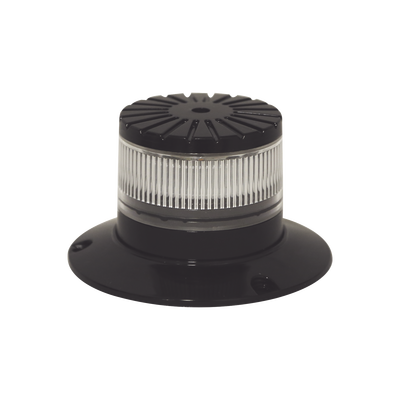 Baliza LED compacta discreta, domo claro, color rojo