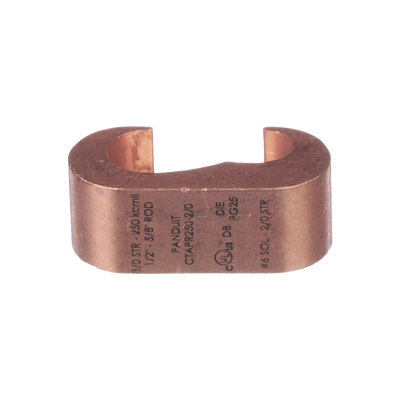 Conector de compresión a tierra de cobre Panduit CTAPR2/0-2-L 50Pz