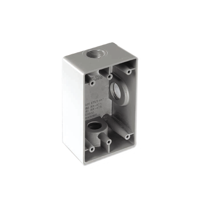 Caja Rectangular de 1" / Con Recubrimiento exterior de PVC e interior Purpura.
