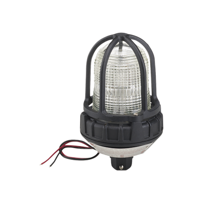 Luz estroboscópica para ubicaciónes peligrosas,  montaje tipo tubo, 12-24 VCD, Color Claro