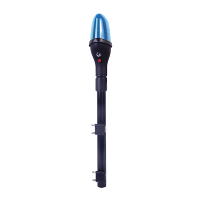 Luz telescópica para motocicleta, color azul