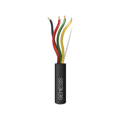 Bobina de Cable de 305m / 4 x 14 AWG / Cable DIRECT BURIAL / Color Negro / Para uso en Intemperie / Uso en Aplicaciones en Sistemas de Detección de Incendio y Sistemas de Evacuación