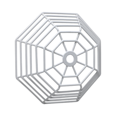Rejilla de acero Web Stopper® para protección de detectores de humo de vandalismo y accidentes. Bajo perfil, montaje empotrado.