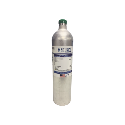 Mezcla cuádruple PM400: 58 L 100 ppm (CO), 25 ppm (H2S), 50% LEL (CH4), 18% Vol. (O2) gases