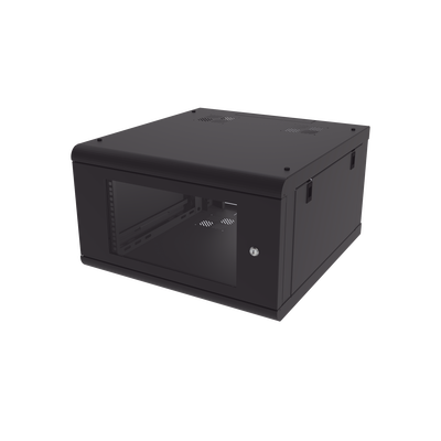 Gabinete de Pared con Puerta de Cristal Templado, 635 mm de Profundidad, 6U Rack de 19&#039;&#039;, Acero Reforzado
