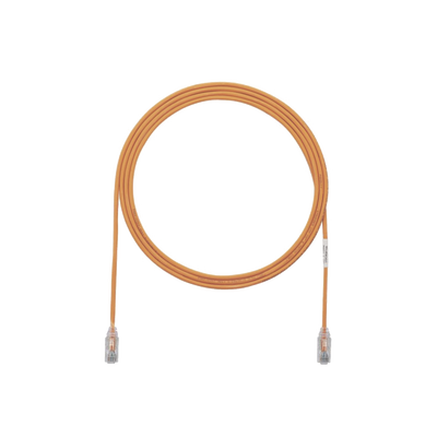 Cable de Parcheo TX6, UTP Cat6, Diámetro Reducido (28AWG), Color Naranja, 10ft