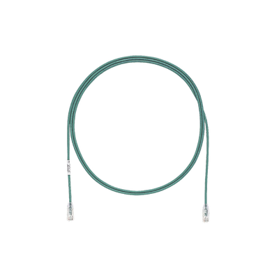 Cable de Parcheo TX6, UTP Cat6, Diámetro Reducido (28AWG), Color Verde, 20ft