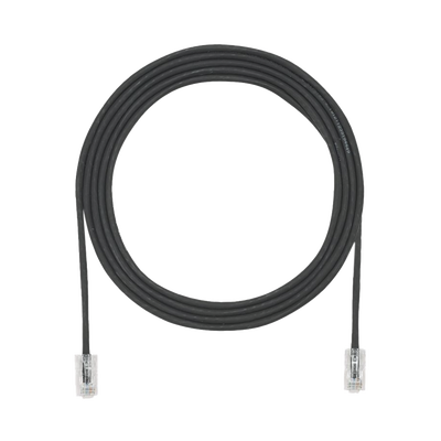 Cable de Parcheo UTP Cat6A, CM/LSZH, Diámetro Reducido (28AWG), Color Negro, 12ft