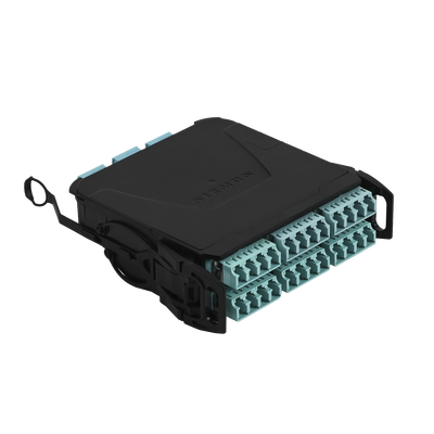 Módulo Plug & Play LightVerse, Hasta 24 fibras, Base 8 Hembra, "Shuttered" LC/UPC para fibra Multimodo OM4, STD Loss