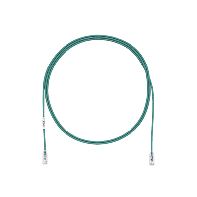 Cable de Parcheo TX6, UTP Cat6, Diámetro Reducido (28AWG), Color Verde, 30ft