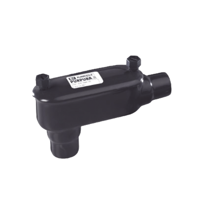 Caja Ovalada tipo LB con Recubrimiento Exterior de PVC de 1" (25.4 mm).
