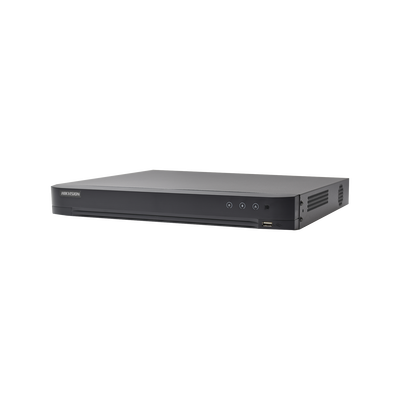 DVR 4 Megapixel / 24 Canales TURBOHD + 8 Canales IP / 2 Bahías de Disco Duro / 1 Canal de Audio / Videoanalisis