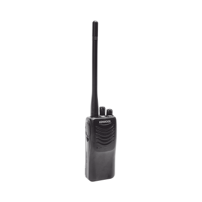 Radio portátil VHF 136-174 MHz, práctico y ligero, MIL-STD-810, 16 Canales, DTMF, IP54, VOX, Scan, Incluye antena, batería, cargador y clip
