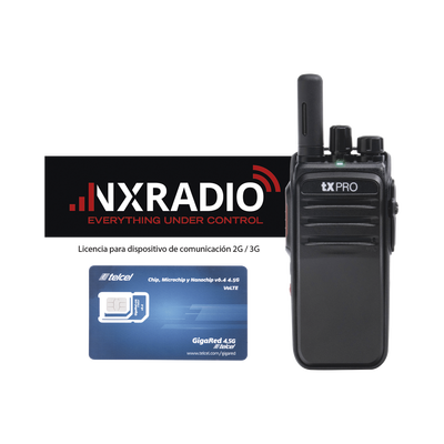 Kit de Radio TXR50A4G + Licencia Anual NXRADIOTERMINAL + SIM Telcel 1GB