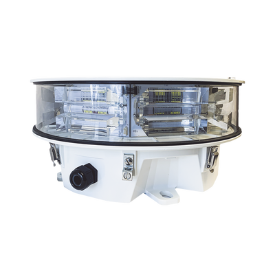 Lámpara de Obstrucción LED Dual Rojo/Blanca de Media Intensidad,  Tipo L-864/865 acorde con FAA AC-70/7460-1L, ( 24 V cd).