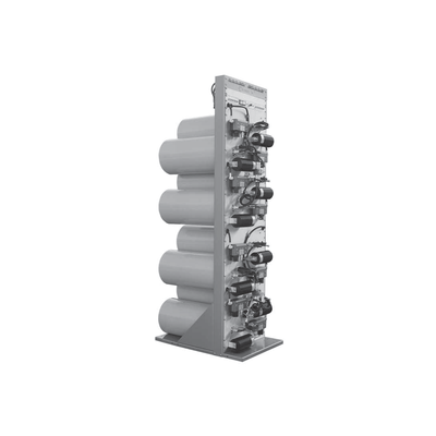 Combinador en Rack 24", 400-512 MHz, 10Can.(10"Dia.) 250 KHz Tx-Tx, Monitor/Pot. 150 Watt, N Hembras.