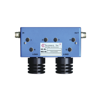 Aislador Doble para 400-512 MHz, 70 dB de Aislamiento, Ajustable en ± 5 MHz, 100 Watt, N Hembras.