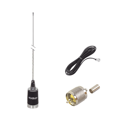 kit de antena móvil de 3dB de Ganancia  en VHF 148-174 MHZ, Incluye LMG150 + CHMB + RFU505
