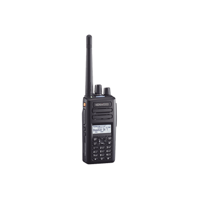 Radio portátil UHF 800/900 MHz, 260 Canales, Digital NXDN-DMR-Análogo, GPS, Bluetooth, IP67, 2 Pines, Incluye Batería-Antena-Cargador-Clip.