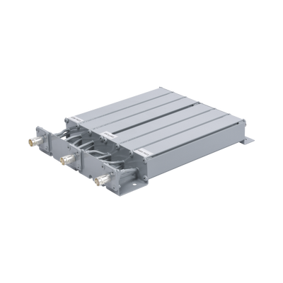 Duplexer SYSCOM en UHF, 6 Cav. 403-430 MHz, 50 Watt, 5 MHz Sep. Rechazo de Banda, BNC Hembras.