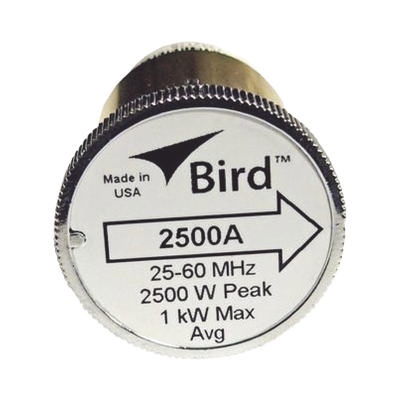 Elemento de Potencia en linea 7/8" a 2500 Watt para Wattmetro BIRD 43 en el Rango de Frecuencia de 25 a 60 MHz