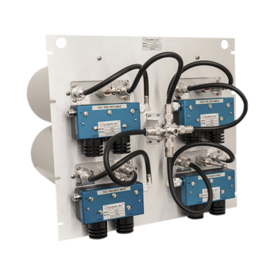 Combinador en Panel para Rack 19" 400-512 MHz, 3 Canales (8" Diam.) 250 kHz, 100/150 Watt, N Hembras.