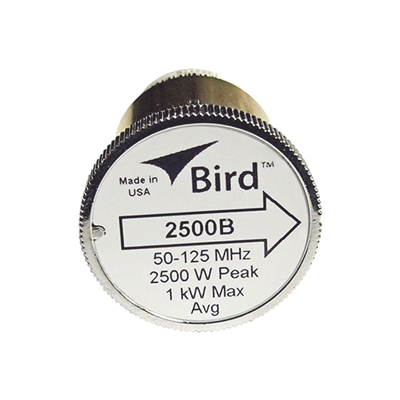 Elemento de Potencia en linea 7/8" a 2500 Watt para Wattmetro BIRD 43 en Rango de Frecuencia de 50 a 125 MHz