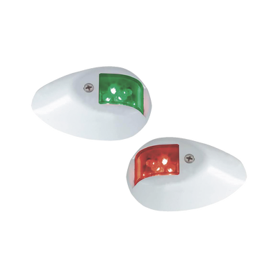 Set de Luces de Navegación Verticales Rojo / Verde con Carcasa en Color Blanco para Embarcaciones a Motor de Menos de 20 Metros