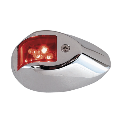 Set de Luces de Navegación Verticales Rojo / Verde con Carcasa en Cromo para Embarcaciones a Motor de Menos de 20 Metros