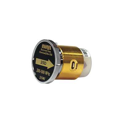 Elemento de 25 Watt en linea 7/8" para Wattmetro BIRD 43 en Rango de Frecuencia de 200 a 500 MHz.