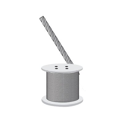 Retazo de 5 Metros, Retenida de 1/4" de Alta Resistencia, Galvanizado clase A.