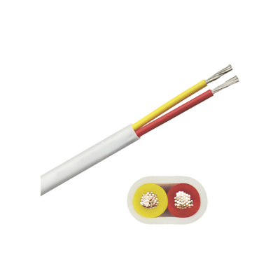 Rollo de cable plano grado marino calibre 14, de 2 conductores (rojo y amarillo) de 500 pies (152.4 m). de 2 conductores (rojo y amarillo)