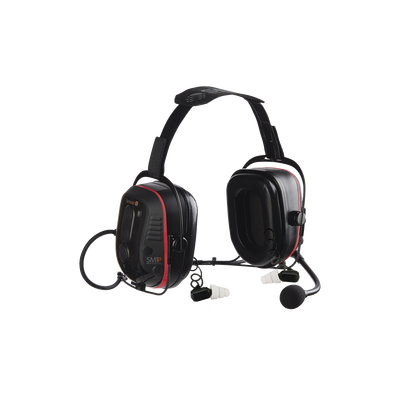 Audifonos inteligentes de diadema detrás de la cabeza (Intrinsecamente seguro) con doble protección de ruido para Radios Kenwood NX200G/300G