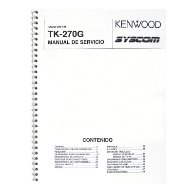 Manual Técnico para TK270G.