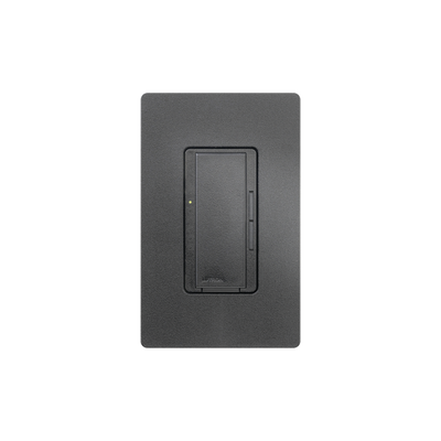 Atenuador (dimmer) un solo polo/multilocación 120VCA/600W (INC/MLV/HAL) o 150W (CFL/LED), apaga, enciende y atenúa iluminación.color negro