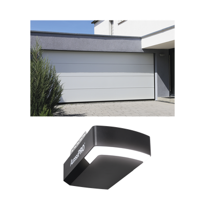 KIT COMPLETO Puerta D/ Garage 8x7 Pies / Lisa Linea Central / Color blanco / Insulada / Incluye Motor FS1000APPRT / 1/2HP / Fuerte/Silencioso/Luz LED/Motor DC .