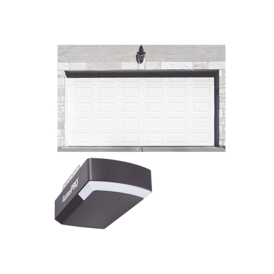 KIT COMPLETO Puerta D/ Garage 12x7 Pies / Cuadro Corto / Color blanco / Insulada / Incluye Motor FS1000APPRT / 1/2HP / Fuerte/Silencioso/Luz LED/Motor DC .