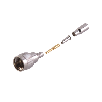 Conector mini UHF Macho de anillo plegable para cable RG-174/U, BELDEN 8216