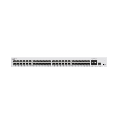 Switch de Distribución/Core Gigabit Administrable  Capa 3 / 48 puertos 10/100/1000 Mbps  / 4 Puertos 10GE SFP+ Uplink / ERPS / Rutas Estáticas / iStack / Administración Nube Gratis