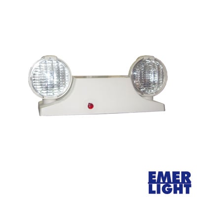 Luz de Emergencia Compacta Tipo Industrial (Blanca).