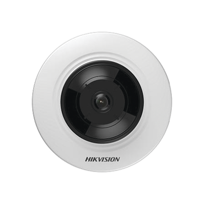 [DS-2CD2955G0-ISU] Mini Fisheye IP 5 Megapixel / Panorámica 180° - 360° / Microfono Integrado / 8 mts IR / Uso en Interior / PoE / Múltiples Vistas por iVMS-4200 / Alarmas I/O / Micro SD