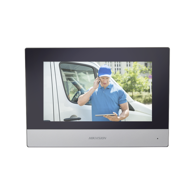 [DS-KH6320-WTDE1] Monitor Hibrido IP WiFi Touch Screen 7" para Videoportero IP  / Vídeo en Vivo / PoE Estándar / Apertura Remota / Llamada Entre Monitores / Audio de dos vías / Policarbonato