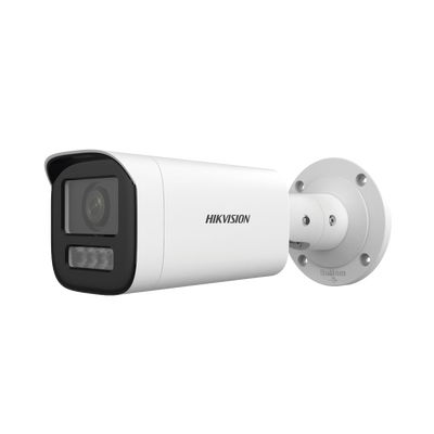 [DS-2CD1643G2-LIZSU] Bala IP 4 Megapíxel / Lente Motorizado 2.8 a 12 mm / Dual Light (50 mts IR + 50 mts Luz Blanca) / ACUSENSE Lite / Microfono Integrado / Exterior IP67 / WDR 120 dB / PoE  / Micro SD