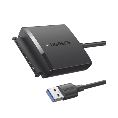 [60561] Adaptador USB 3.0 a SATA III | Compatible con Disco Duro HDD y SSD de 2.5" y 3.5" de hasta 12 TB | Velocidad USB 3.0 de hasta 5 Gbps | Alta Velocidad con UASP & TRIM | Cable de 50 cm.