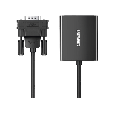 [50945] Entrada: VGA Macho / Salida: HDMI Hembra / Resolución de 1080P@60Hz / Puerto Estéreo de 3.5 mm / Plug and Play, Sin Controlador / Longitud del Cable 15 cm. / Incluye Cable de Alimentacion USB / Incluye Cable de Audio de 3.5mm.