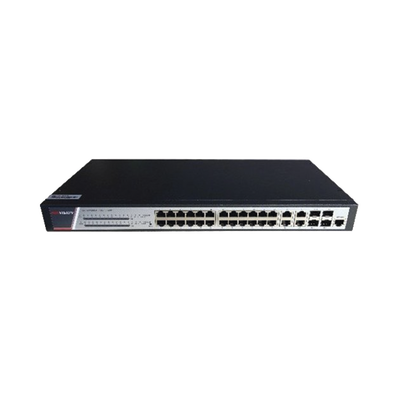 [DS-3E2528P(B)] Switch Gigabit PoE+ / Administrable / 24 Puertos 1000 Mbps PoE+ / 4 Puertos 1000 Mbps + 4 Puertos SFP de Uplink / 370 Watts / Soporta IGMP