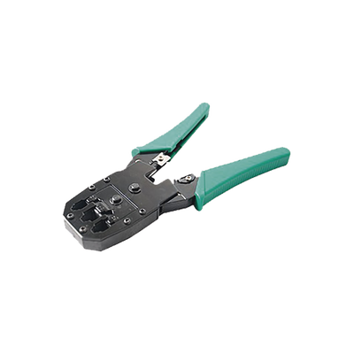 [SYSRJ45CT] Pinzas para plegar (Ponchadoras) cables RJ11, RJ12, RJ45 telefónicos y cables de red Cat5e, Cat6, Cat6a y con Cavidades para 4, 6 y 8 conductores.