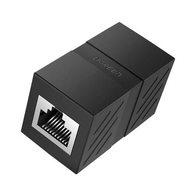 [20390] Acoplador (Extensor de Cable Ethernet RJ45 a RJ45) | 1000Mbps | Compatibilidad con Cat7 Cat6A Cat6 Cat5e | Compatible con POE | Ignífugo | ABS