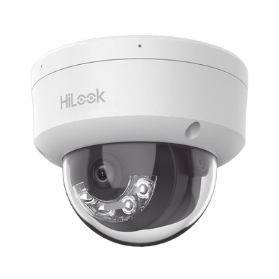 [IPC-D120HA-U] HiLook Series / Domo IP de 2 Megapixel (1080p) / Lente 2.8 mm / 30 mts IR / Micrófono Integrado / Exterior IP67 / PoE / dWDR / H.265+ / ONVIF